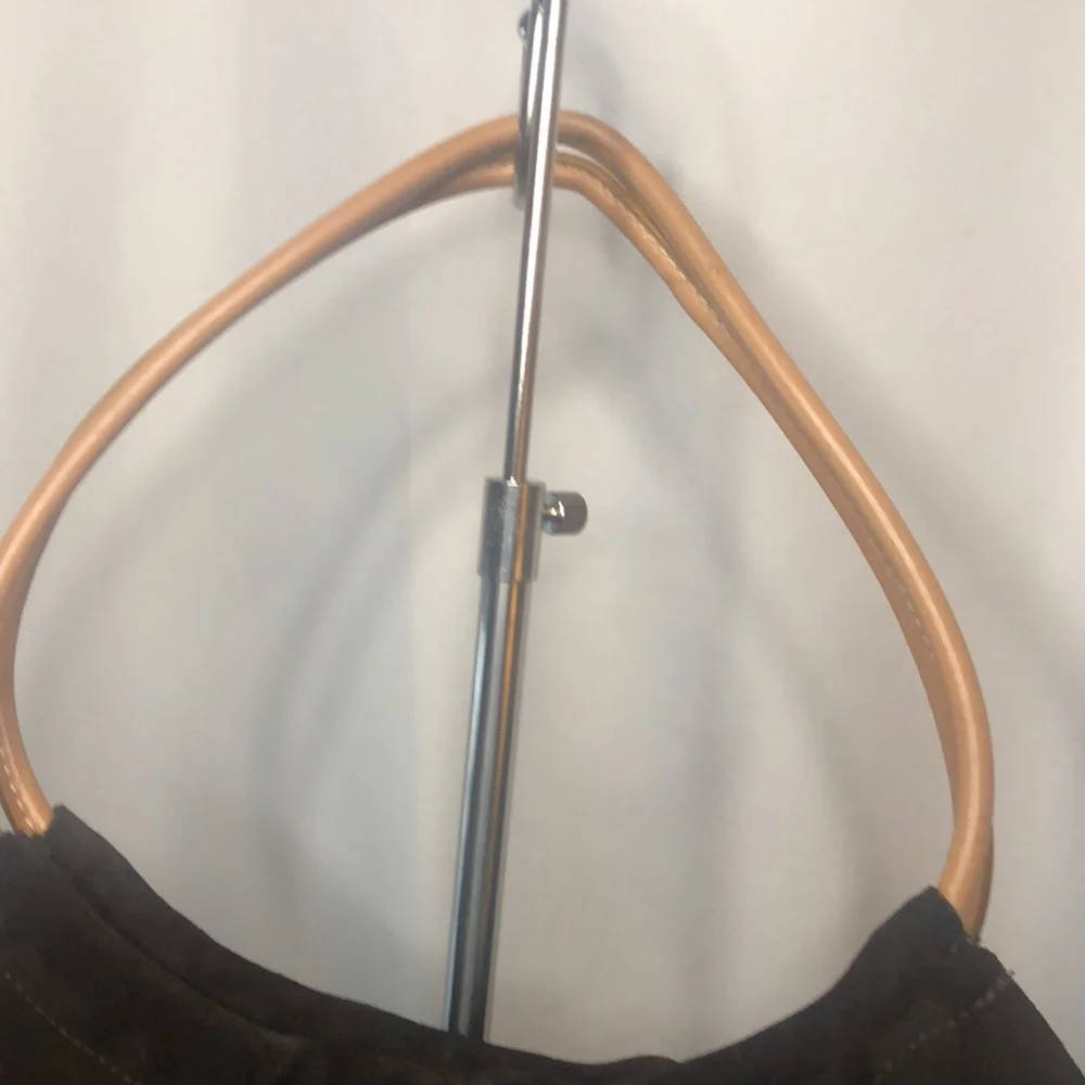 GAP vintage dark brown genuine cow suede leather hobo style handbag.